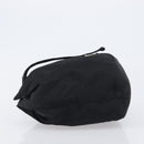 PRADA Purse Pouch Nylon Black Silver Auth 205450A-4