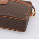 CELINE Macadam Canvas Shoulder Bag PVC Leather Brown Gold Auth 205454V-14