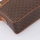 CELINE Macadam Canvas Shoulder Bag PVC Leather Brown Gold Auth 205454V-15