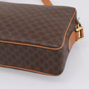 CELINE Macadam Canvas Shoulder Bag PVC Leather Brown Gold Auth 205454V-16