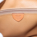 CELINE Macadam Canvas Shoulder Bag PVC Leather Brown Gold Auth 205454V-12