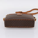 CELINE Macadam Canvas Shoulder Bag PVC Leather Brown Gold Auth 205454V-5
