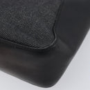 GUCCI Web Sherry Line Hand Bag Canvas Black Silver 73984 Auth 205458V-15