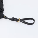 PRADA Pouch Nylon Black Gold Auth 205459V-8