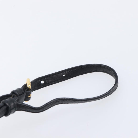 PRADA Pouch Nylon Black Gold Auth 205459V