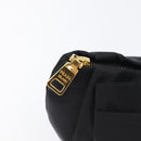 PRADA Pouch Nylon Black Gold Auth 205459V-9