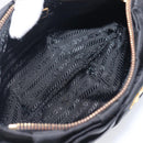 PRADA Pouch Nylon Black Gold Auth 205459V-10