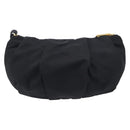 PRADA Pouch Nylon Black Gold Auth 205459V-2