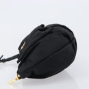 PRADA Pouch Nylon Black Gold Auth 205459V-4