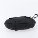 PRADA Pouch Nylon Black Gold Auth 205459V-6