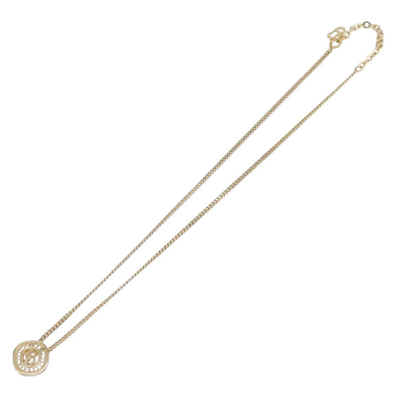Christian Dior Necklace metal Gold Auth 205462