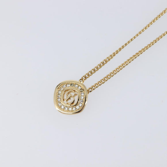 Christian Dior Necklace metal Gold Auth 205462
