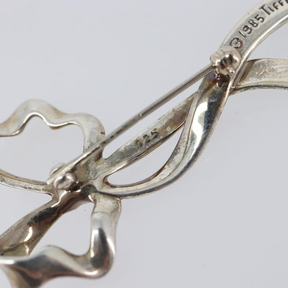 Tiffany & Co. Ribbon Brooch Ag925 Silver Auth 205466M