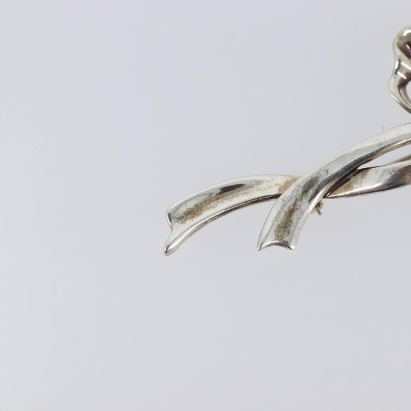 Tiffany & Co. Ribbon Brooch Ag925 Silver Auth 205466M