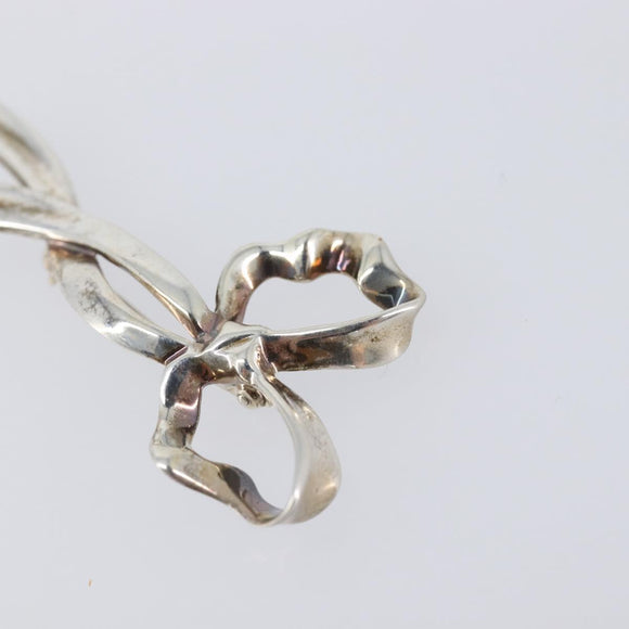 Tiffany & Co. Ribbon Brooch Ag925 Silver Auth 205466M