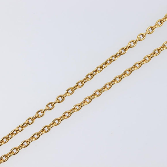 CHANEL Necklace metal Gold CC Auth 205470M