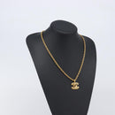 CHANEL Necklace metal Gold CC Auth 205470M-17