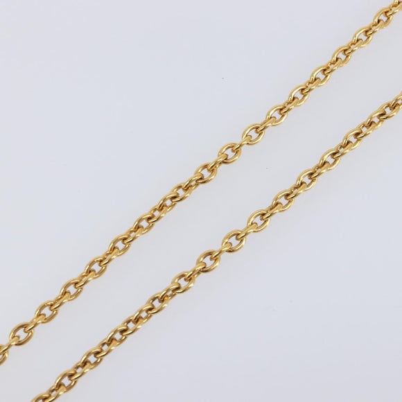 CHANEL Necklace metal Gold CC Auth 205470M