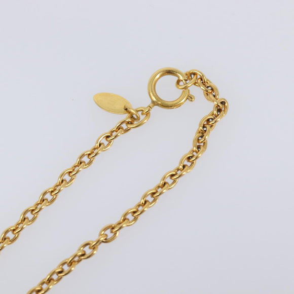 CHANEL Necklace metal Gold CC Auth 205470M
