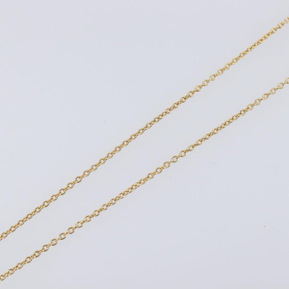 Christian Dior Heart Stone Necklace metal Gold Auth 205471