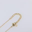 Christian Dior Heart Stone Necklace metal Gold Auth 205471-15