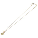 Christian Dior Heart Stone Necklace metal Gold Auth 205471-2