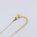 Christian Dior Heart Stone Necklace metal Gold Auth 205471-7
