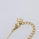 Christian Dior Heart Stone Necklace metal Gold Auth 205471-8