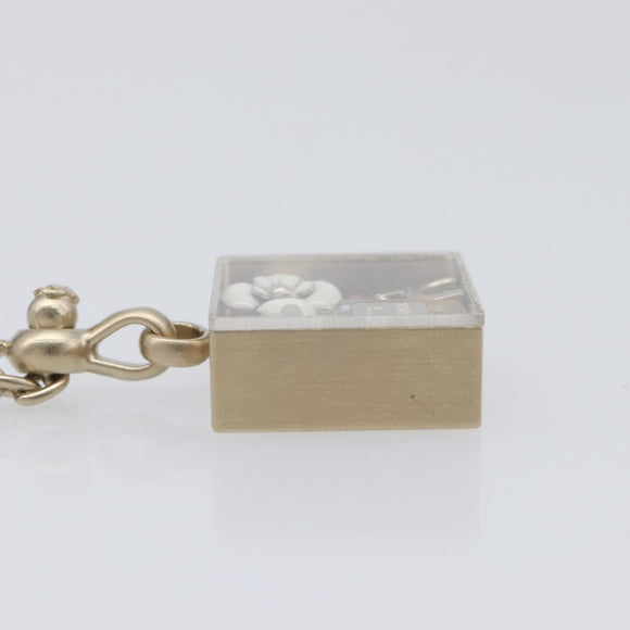 CHANEL Camellia No. 5 Eiffel Tower Key Holder metal Gold CC Auth 205472M