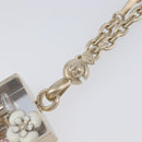 CHANEL Camellia No. 5 Eiffel Tower Key Holder metal Gold CC Auth 205472M-19