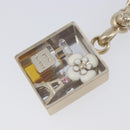 CHANEL Camellia No. 5 Eiffel Tower Key Holder metal Gold CC Auth 205472M-20
