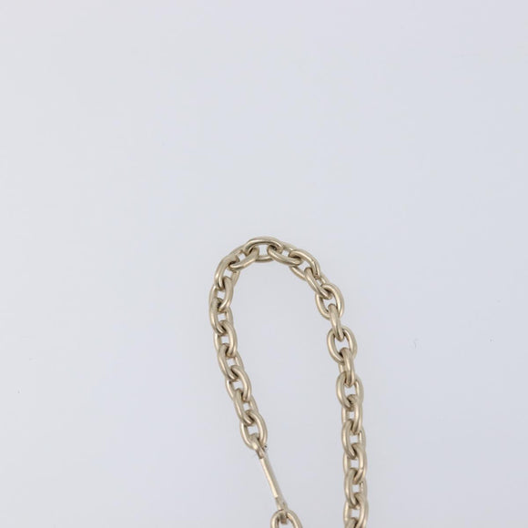 CHANEL Camellia No. 5 Eiffel Tower Key Holder metal Gold CC Auth 205472M