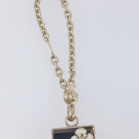 CHANEL Camellia No. 5 Eiffel Tower Key Holder metal Gold CC Auth 205472M