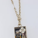 CHANEL Camellia No. 5 Eiffel Tower Key Holder metal Gold CC Auth 205472M-6