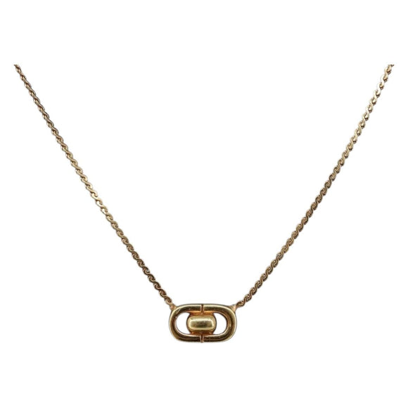 Christian Dior Necklace metal Gold Auth 205475