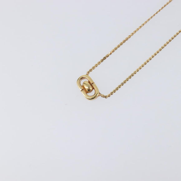 Christian Dior Necklace metal Gold Auth 205475