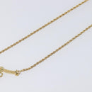 Christian Dior CD Stone Necklace metal Gold Auth 205476-11