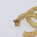 CHANEL Cocostone Brooch metal Gold CC Auth 205477M-9