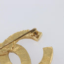 CHANEL Cocostone Brooch metal Gold CC Auth 205477M-10