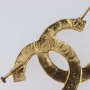 CHANEL Cocostone Brooch metal Gold CC Auth 205477M-12