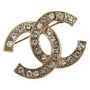 CHANEL Cocostone Brooch metal Gold CC Auth 205477M-1