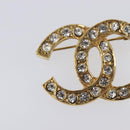 CHANEL Cocostone Brooch metal Gold CC Auth 205477M-2