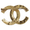 CHANEL Cocostone Brooch metal Gold CC Auth 205477M-5