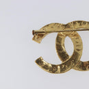 CHANEL Cocostone Brooch metal Gold CC Auth 205477M-6