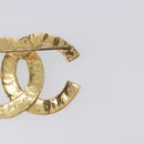 CHANEL Cocostone Brooch metal Gold CC Auth 205477M-8