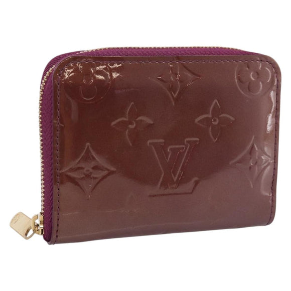 LOUIS VUITTON Monogram Vernis Zippy Coin Purse Viole LV Auth 205478A