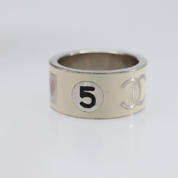 CHANEL Las Vegas Exclusive Playing Cards Casino Ring metal Silver Auth 205481M