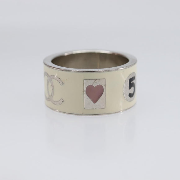 CHANEL Las Vegas Exclusive Playing Cards Casino Ring metal Silver Auth 205481M