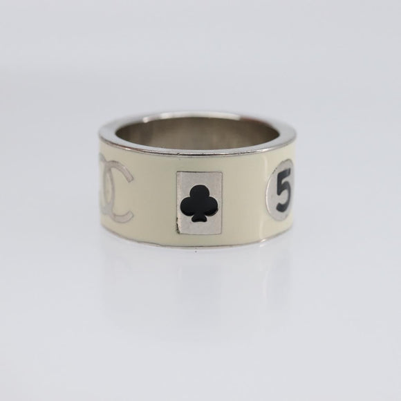 CHANEL Las Vegas Exclusive Playing Cards Casino Ring metal Silver Auth 205481M