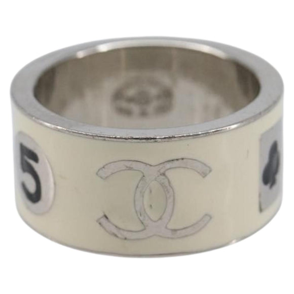 CHANEL Las Vegas Exclusive Playing Cards Casino Ring metal Silver Auth 205481M